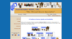 Desktop Screenshot of fastenerswestinc.com