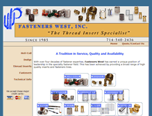 Tablet Screenshot of fastenerswestinc.com